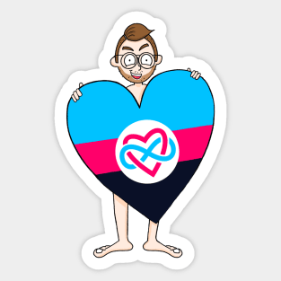 Polyamory Pride Heart Sticker